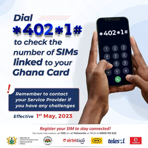 NCA Introduces Shortcode for Checking SIM Cards Linked to a Ghana Card ...